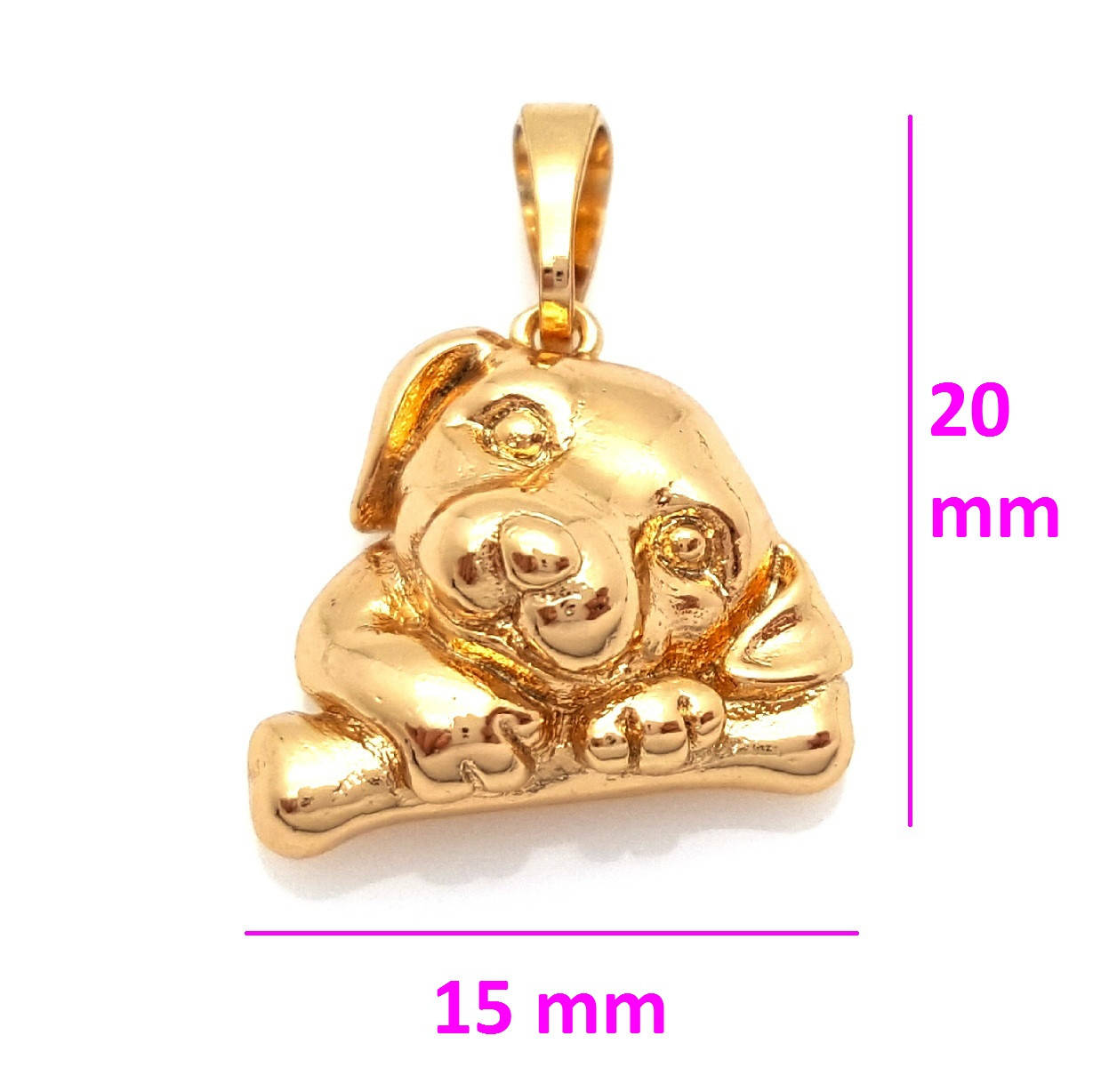 

Кулон позолота Xuping, милая собачка, без камней, 18К
