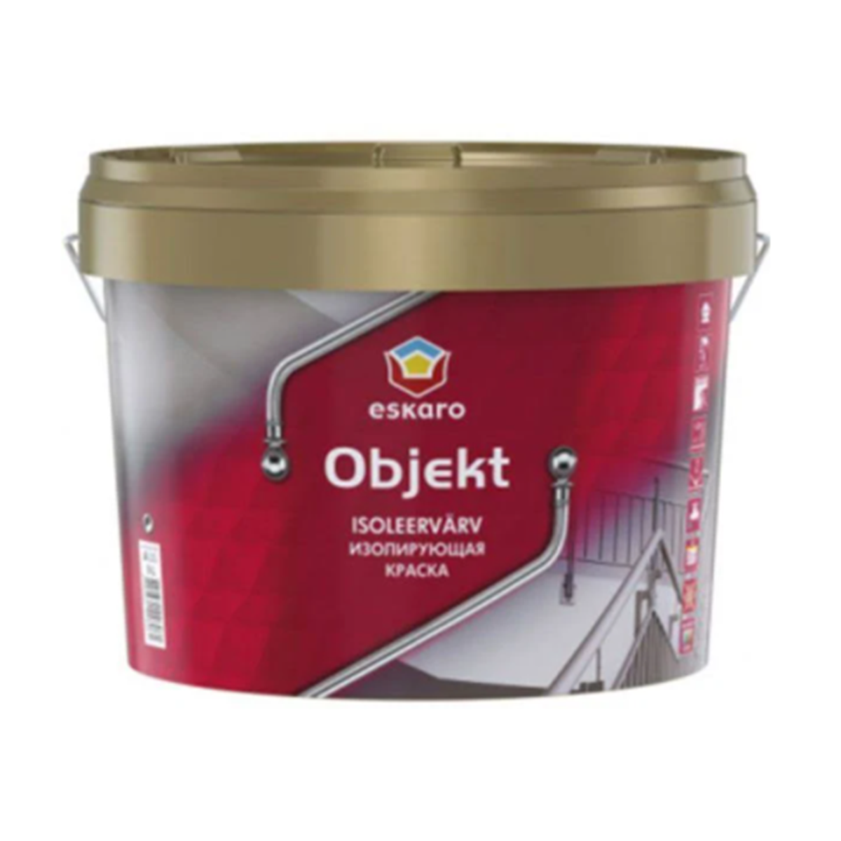 

Изолирующая краска для стен и потолка Eskaro Objekt 2.7л, Белый