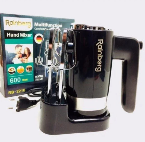 

Миксер кухонный ручной 600W на 5 скоростей с подставкою Rainberg RB-2216
