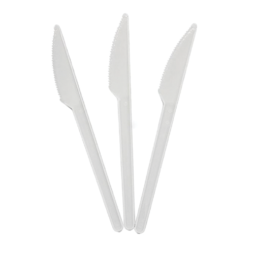 

Нож пластиковый одноразовый белый - 100 шт