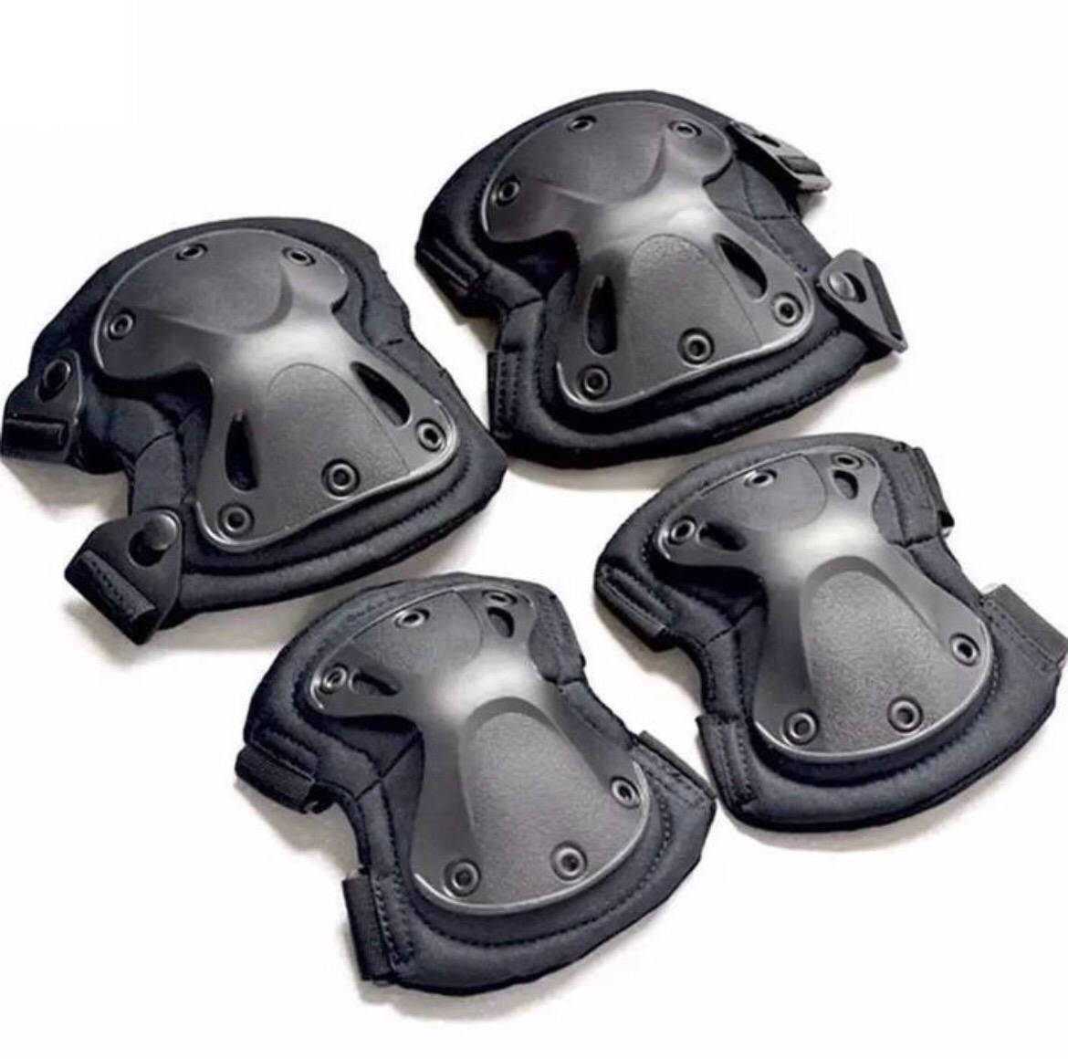 

Наколенники и налокотники тактические, военные. набор черные