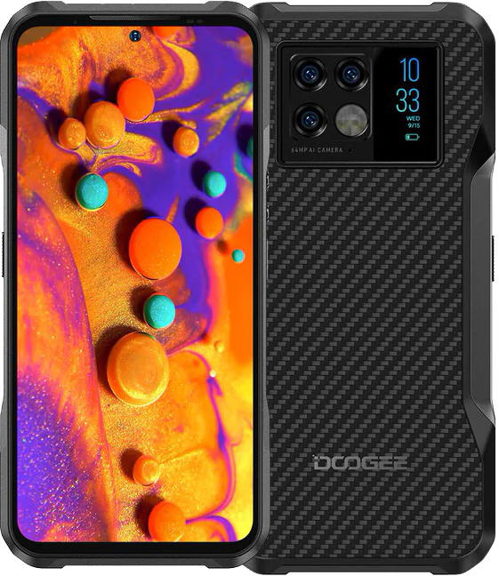 

DOOGEE V20 8/256GB 5G, 6000 mAh, NFC, 64 Mpx + Ночная камера, IP68/IP69K, Dimensity 700, AMOLED-Дисплей 6.43" Черный карбон