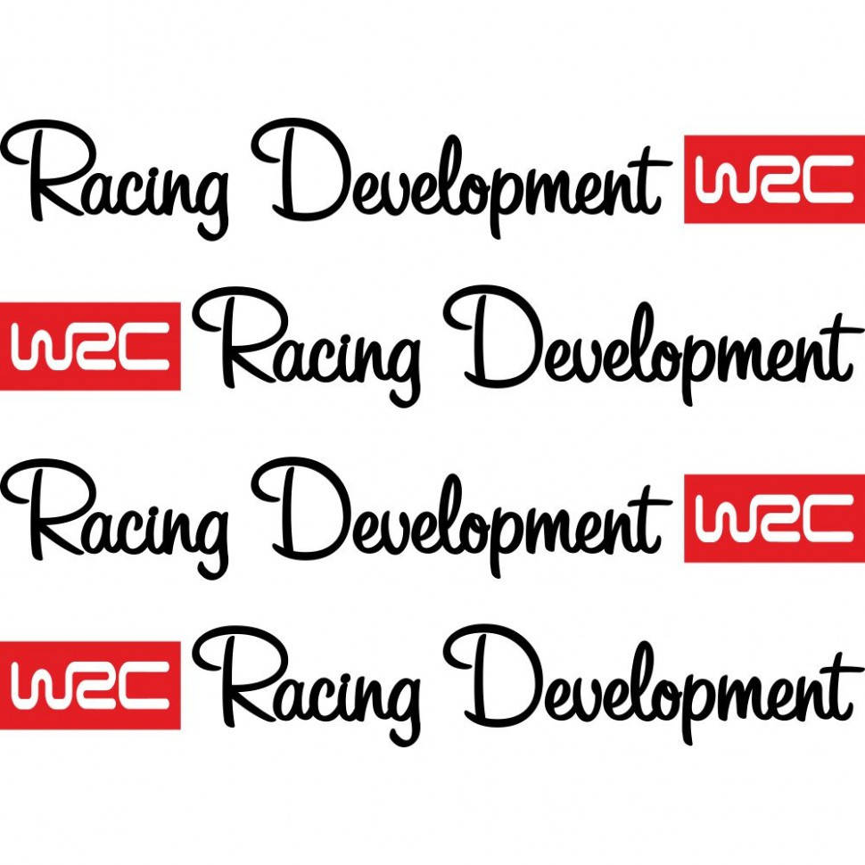 

Набор виниловых наклеек на ручки авто - Racing Development WRC (4 шт.)