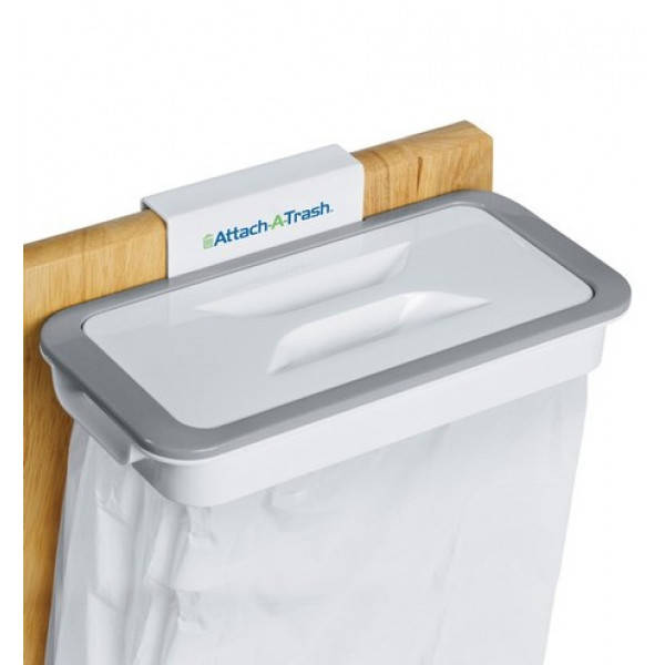 

Навесное мусорное ведро с крышкой для кухни Attach-A-Trash Навесной держатель мусорных пакетов MND