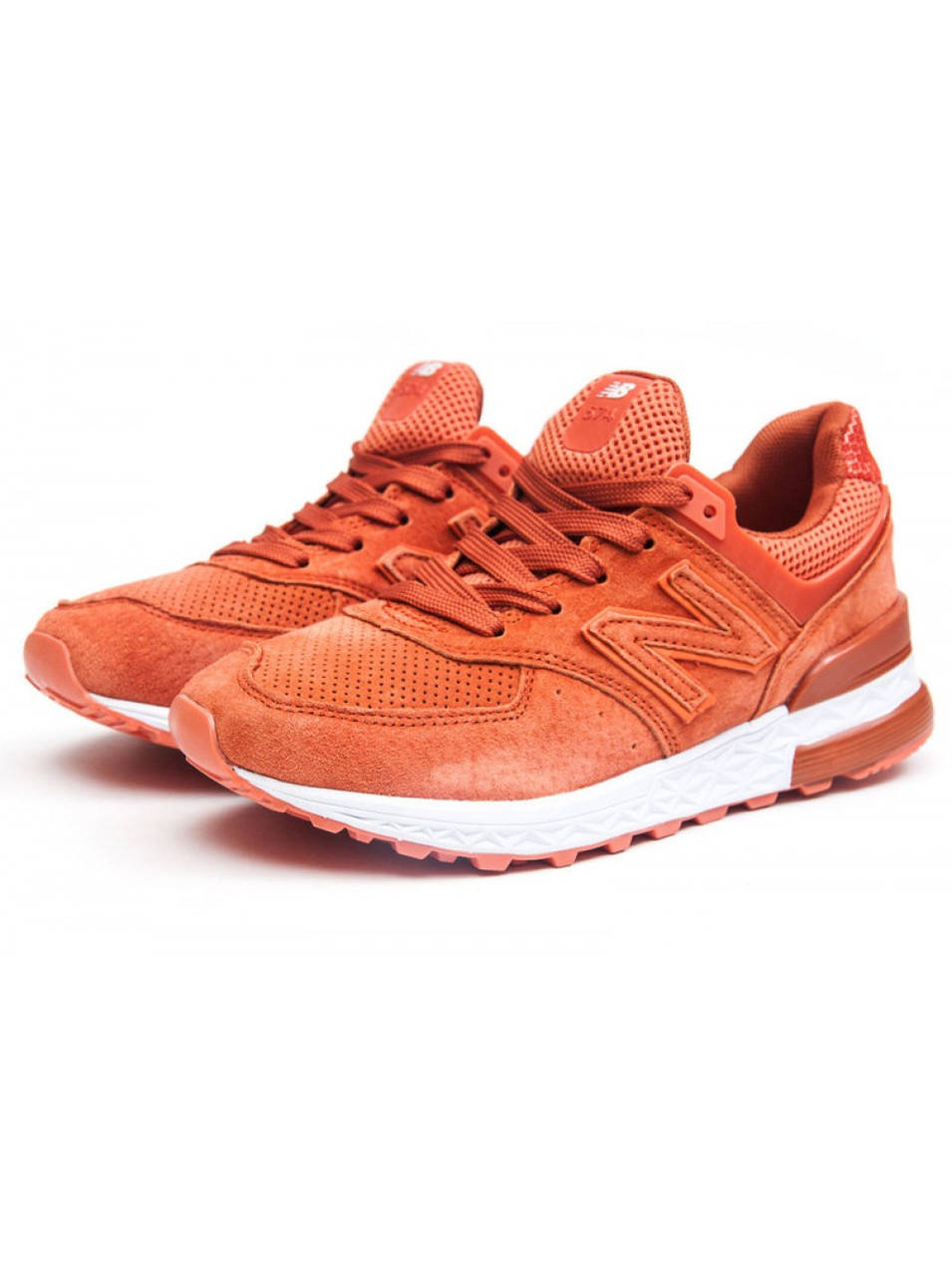 

Модные кроссовки женские замшевые Supo (NB 574) оранжевые 38, Оранжевый