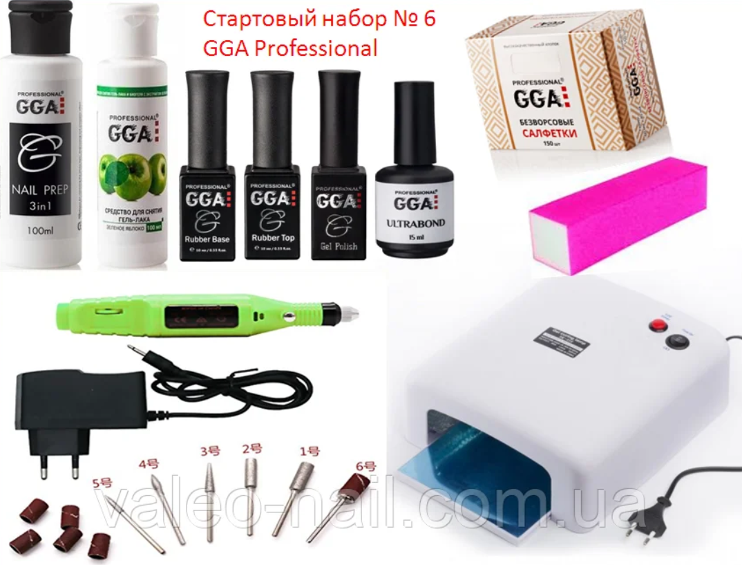 

Стартовый набор для маникюра с фрезером, GGA Professional №6