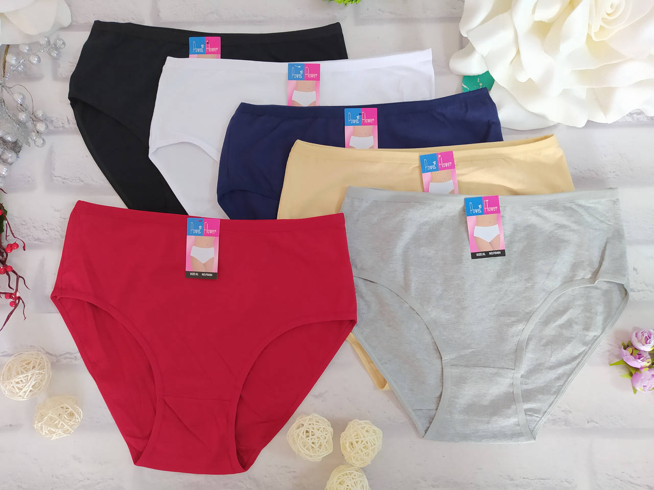 

Трусы женские 2XL (р. 52-54) хлопок (F6464), Разные цвета