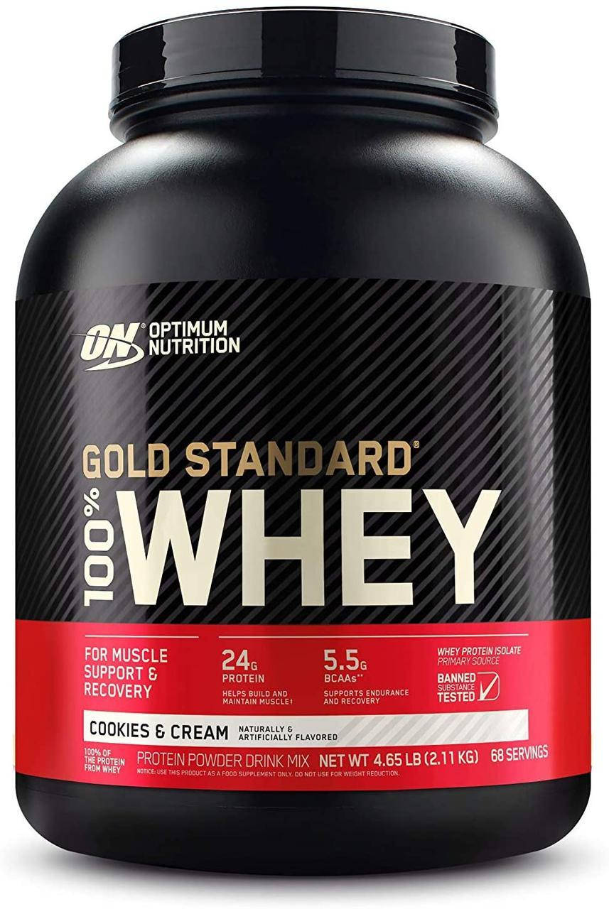 

Сывороточный протеин изолят Optimum Nutrition 100% Whey Gold Standard 2270 грамм cookies & cream