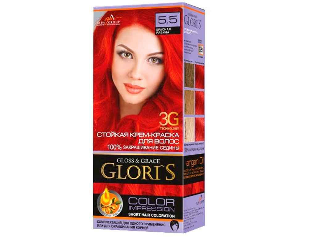 

Фарба для волосся 5.5 (Червона горобина) ТМ GLORIS