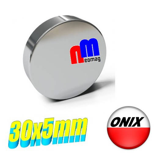 

Польский неодимовый магнит 30мм*5мм, 15кг, N42