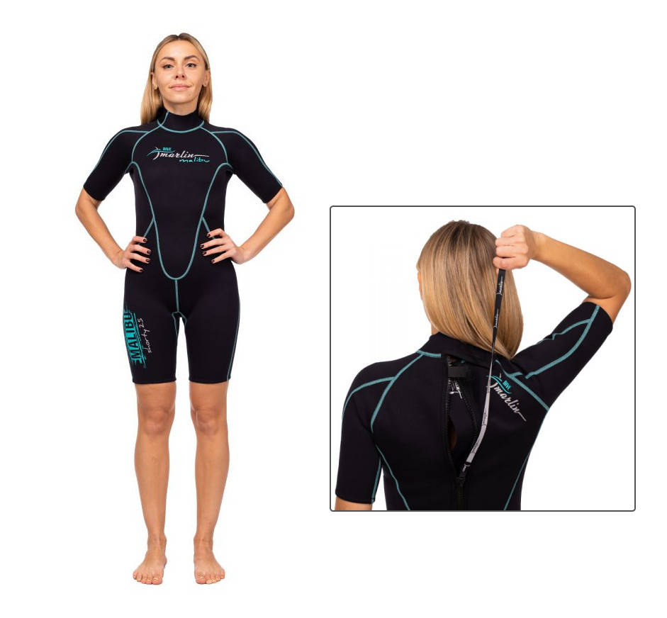

Гидрокостюм Marlin Malibu Shorty Lady Aqua Blue 2,5 мм