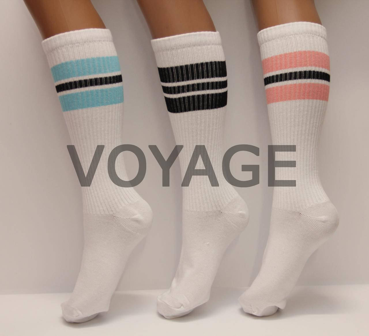 

Женские носки высокие ТЕННИС НЛ 36-39 белый три полоски