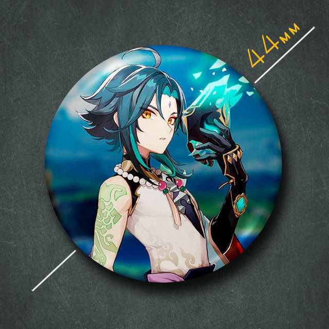

"Сяо Алатус (Геншин / Genshin)" значок круглый на булавке Ø44 мм