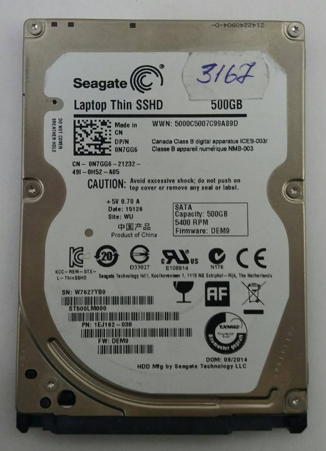 

Жесткий диск 500GB Seagate 2.5" SSHD ST500LM000 5400 / 64 МБ/ SATAIII