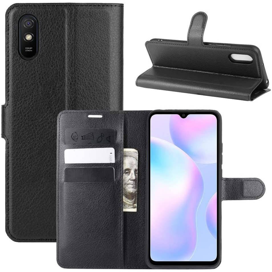 

Чехол-книжка Litchie Wallet для Xiaomi Redmi 9A Black, Черный