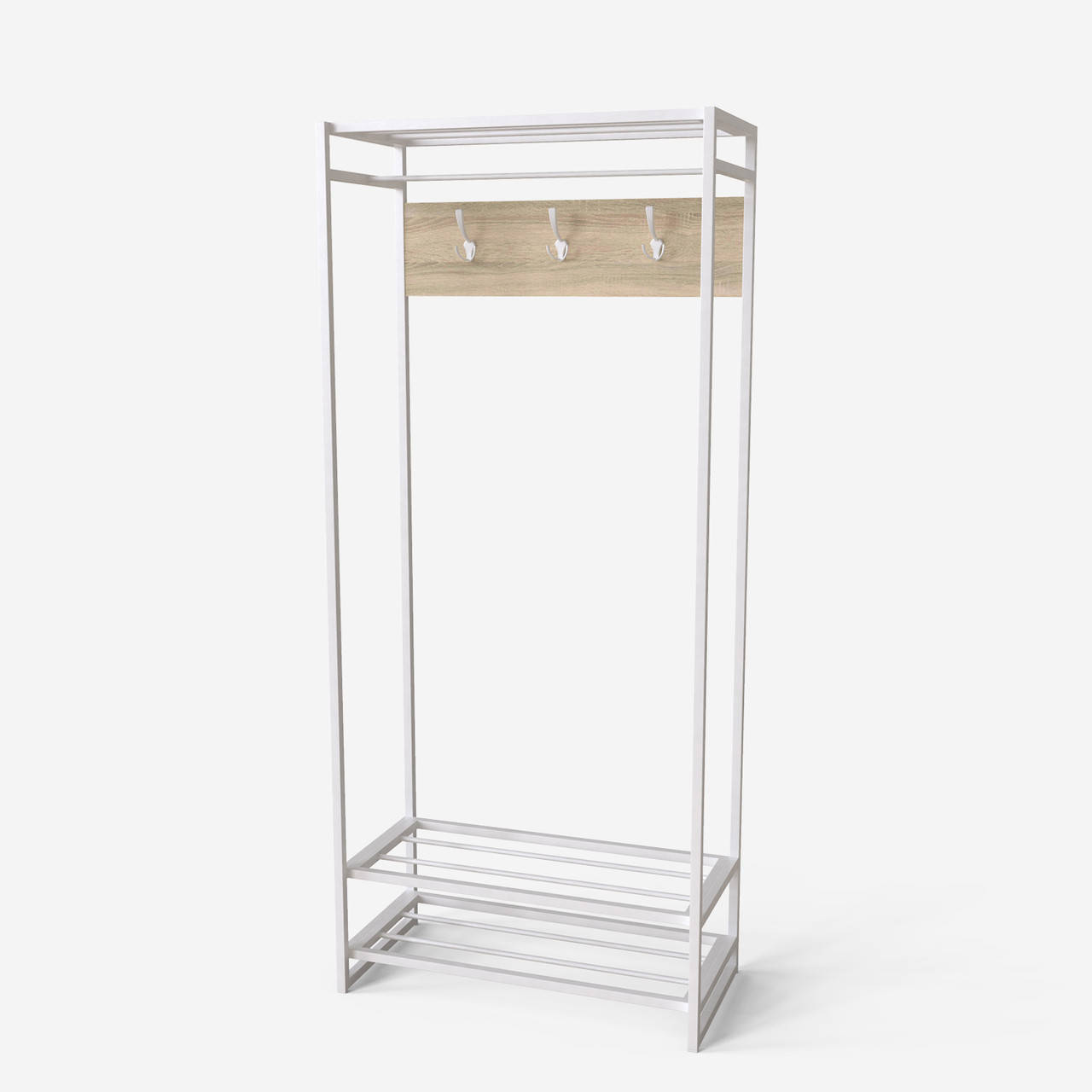 

Вешалка в стиле лофт в прихожую, Белый