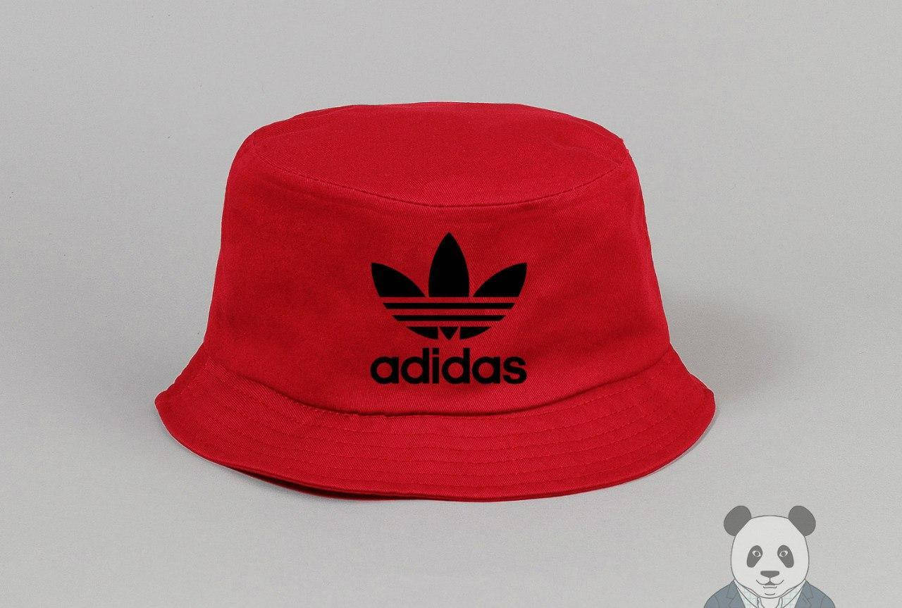 

Мужская панама Адидас, панама Adidas летняя, брендовая красная