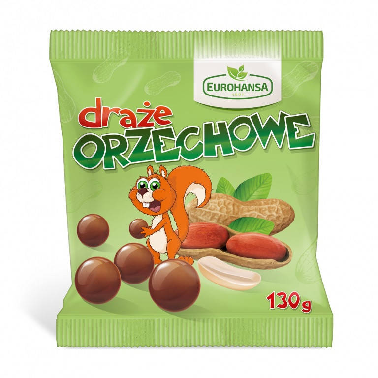 

Драже Ореховое Draze Orzhecowe Eurohanza Евроганза 130 г Польша