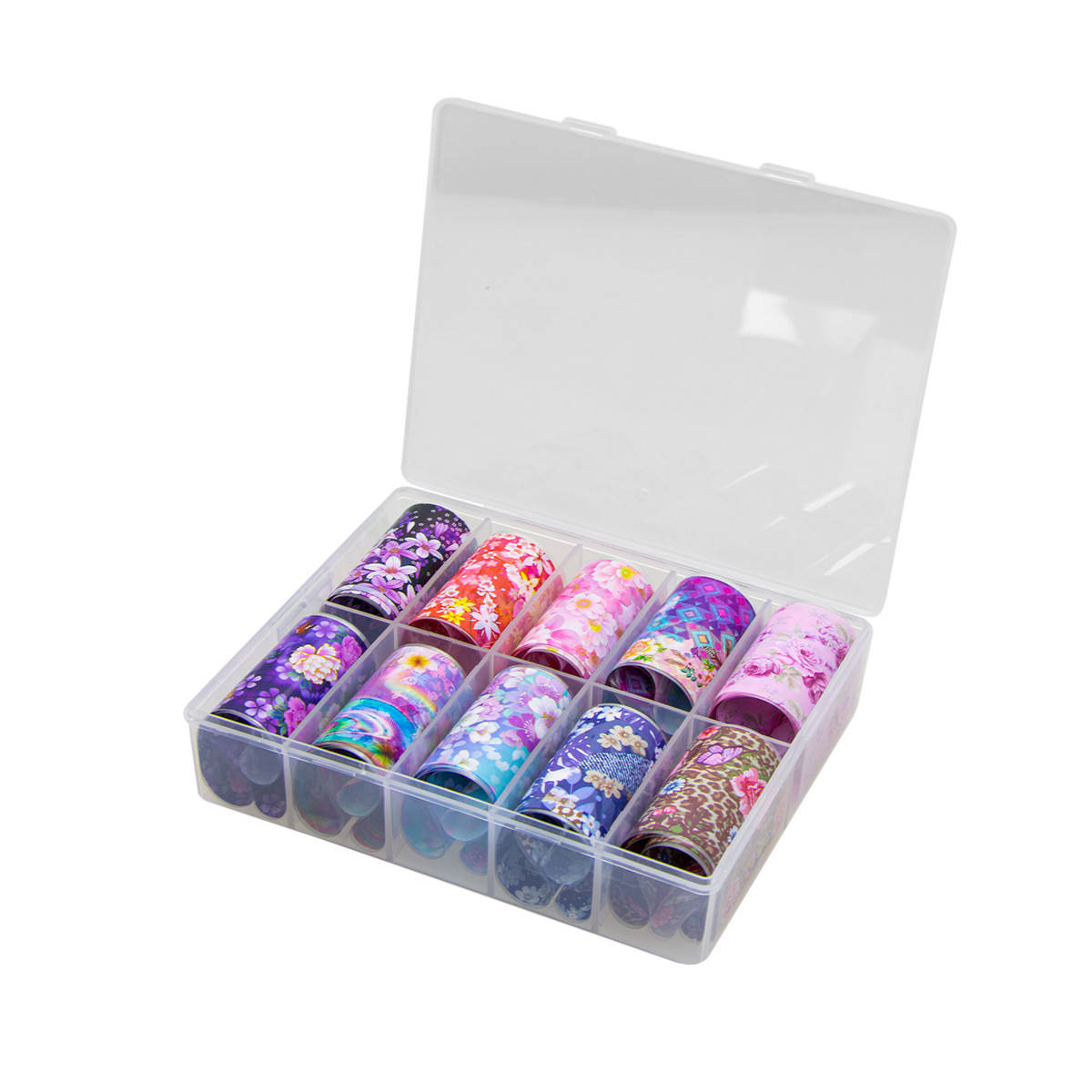 

Набор фольги для декора ногтей, цветы (10 шт)