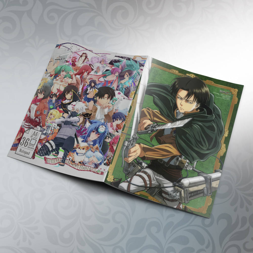 

Блокнот Аниме А6 на скобе Attack on Titan 36 листов 02