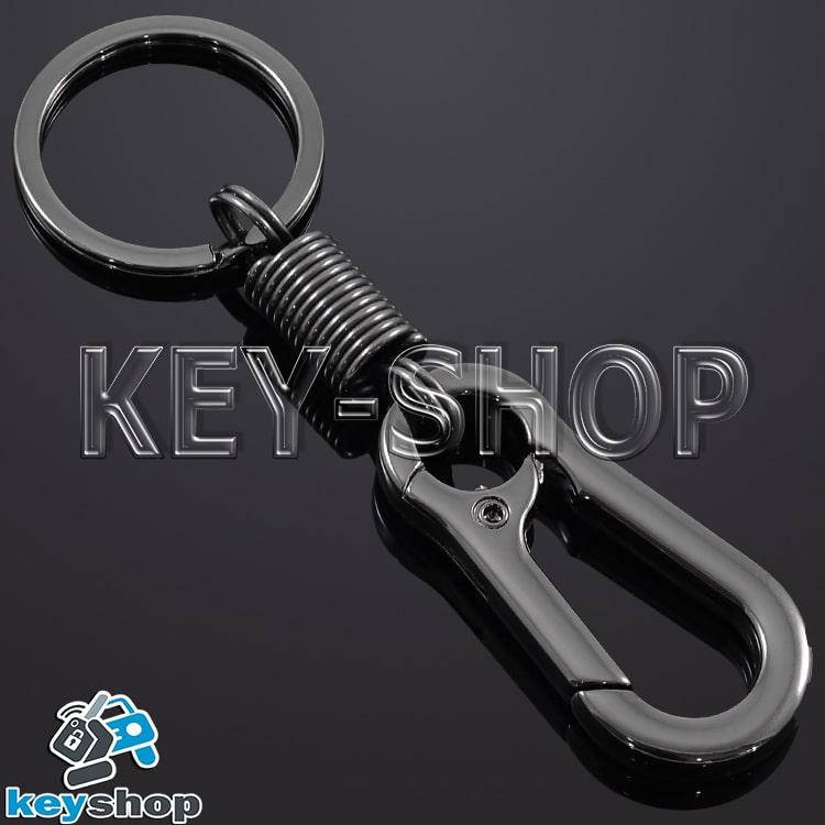

Металлический (темный хром) карабин для ключей, с пружиной, кольцом
