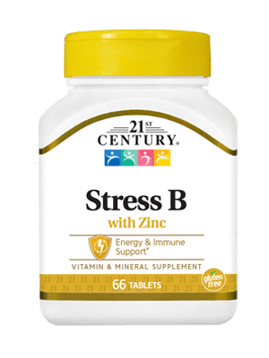 

Вітамінна добавка 21st Century Stress B with Zinc 66 Tabs
