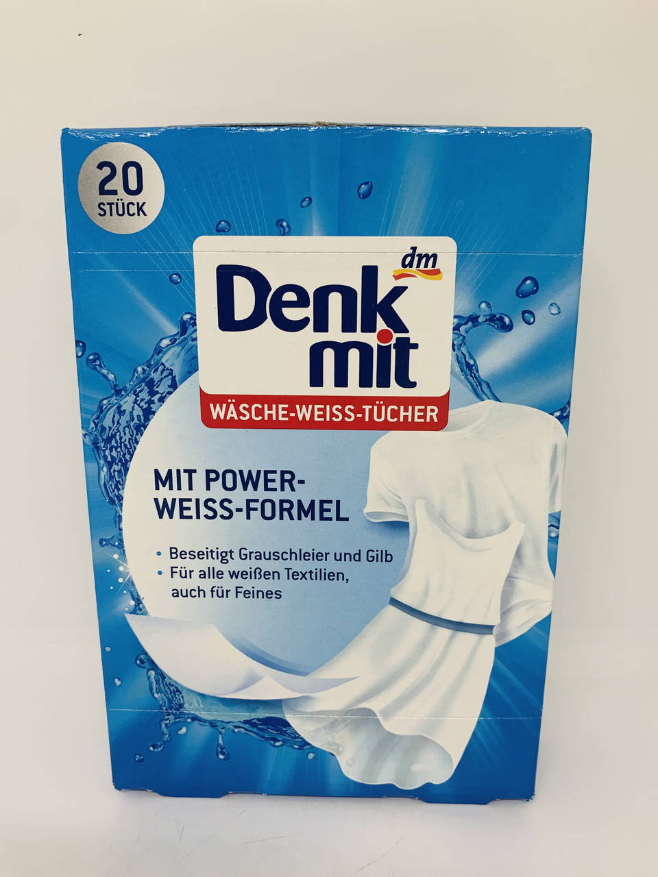 

Отбеливающие салфетки для стирки белого белья Denkmit Wäsche-Weiss Tücher 20 шт