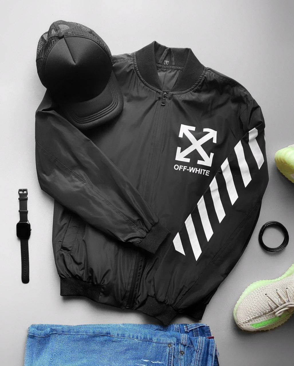 

Мужской стильный Бомбер Off White BLACK