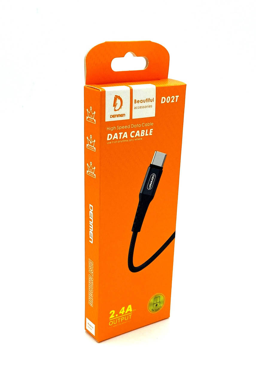 

Дата кабель DENMEN D02T Type C Черный