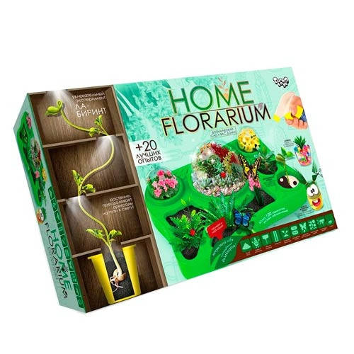 

Набор для выращивания растений, обучающий, Home Florarium Danko