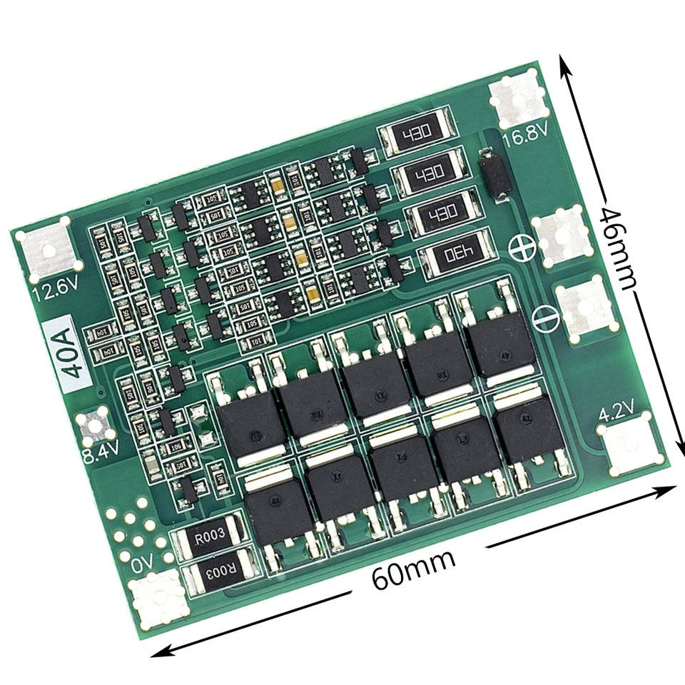 

4S BMS, Контроллер заряда BMS (защита) 4S 16.8V li-ion 40А Balanced