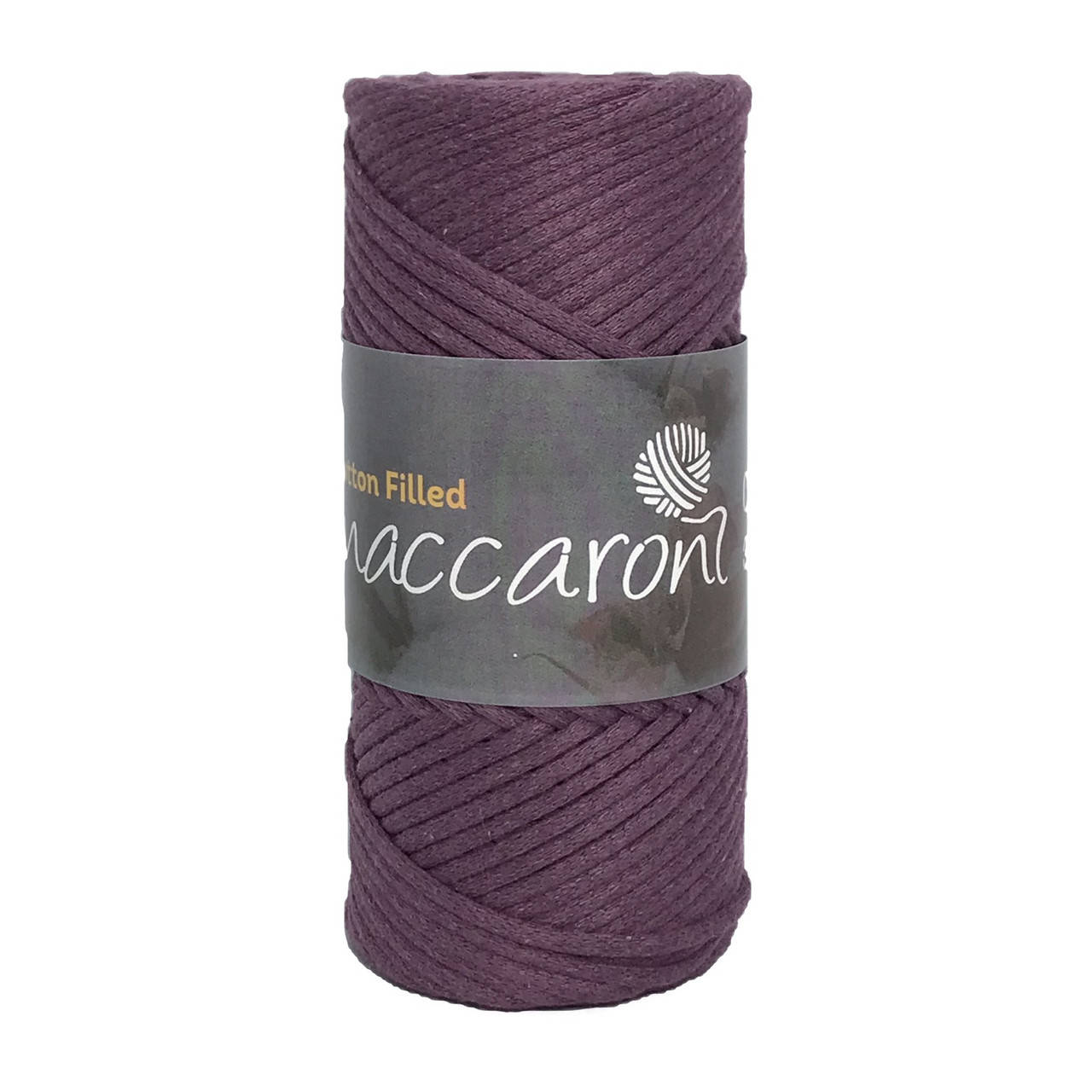 

Хлопковый шнур Cotton Filled Maccaroni с сердечником 3 mm ,лиловый, Темно-серый