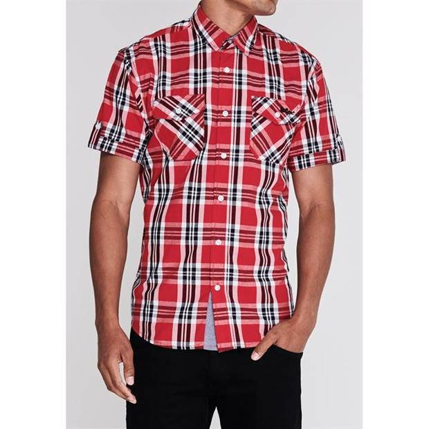 

Мужская клетчатая рубашка хлопок Lee Cooper XL, Белый