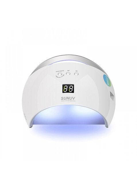 

Лампа для маникюра UV/LED гибридная белая c сенсором SUN 6, 48W, Разные цвета