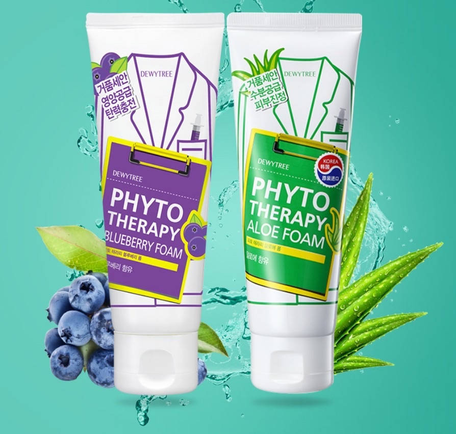 

Dewytree Phyto Therapy Foam мягкие очищающие пенки с алое и черникой алое