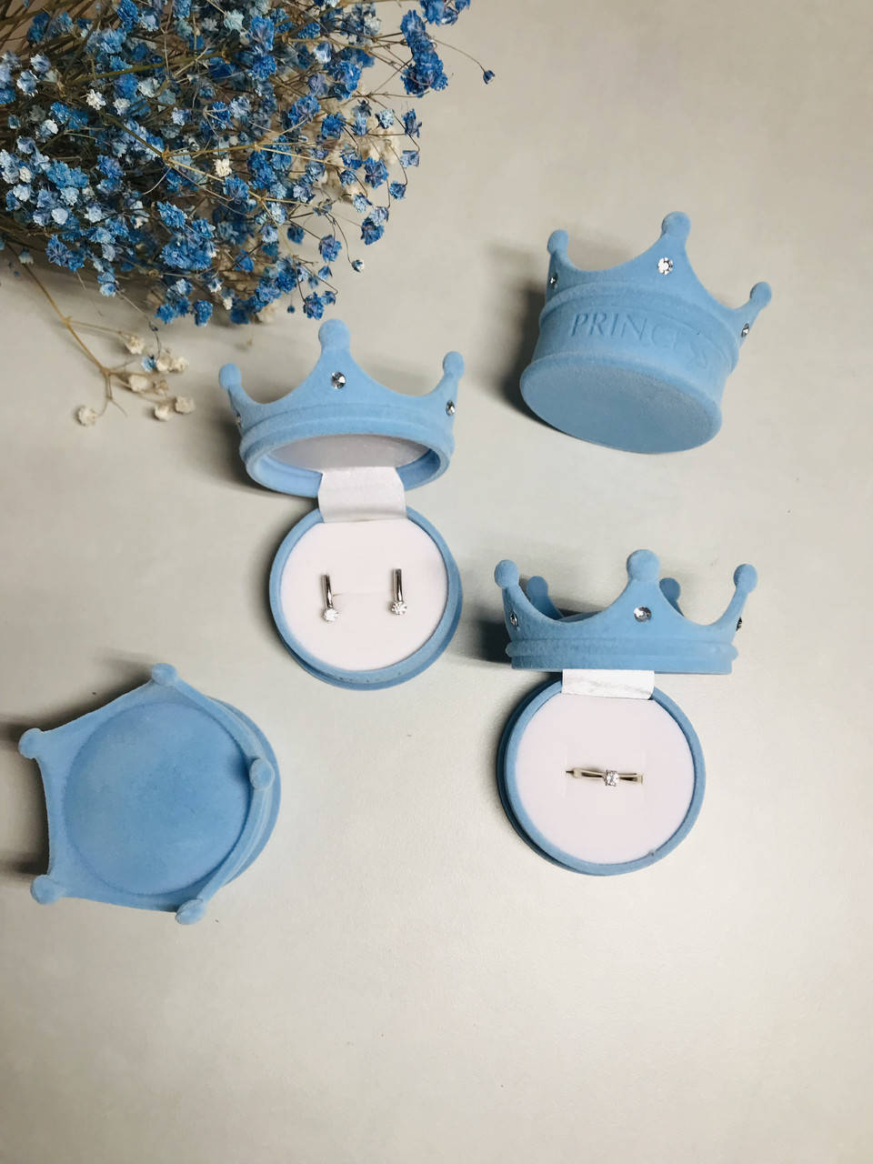 

Коробочка для колец Корона, Голубой