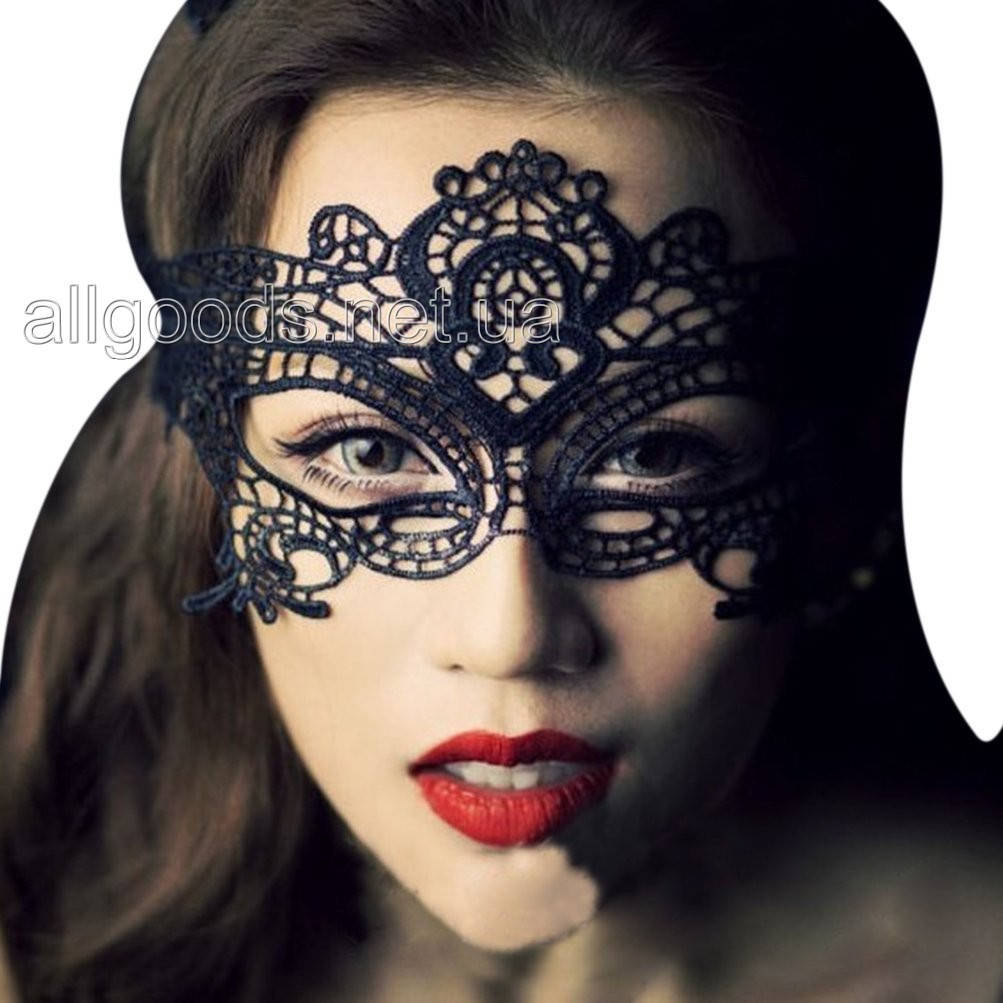 

Маска кружевная, ажурная на завязках Королева