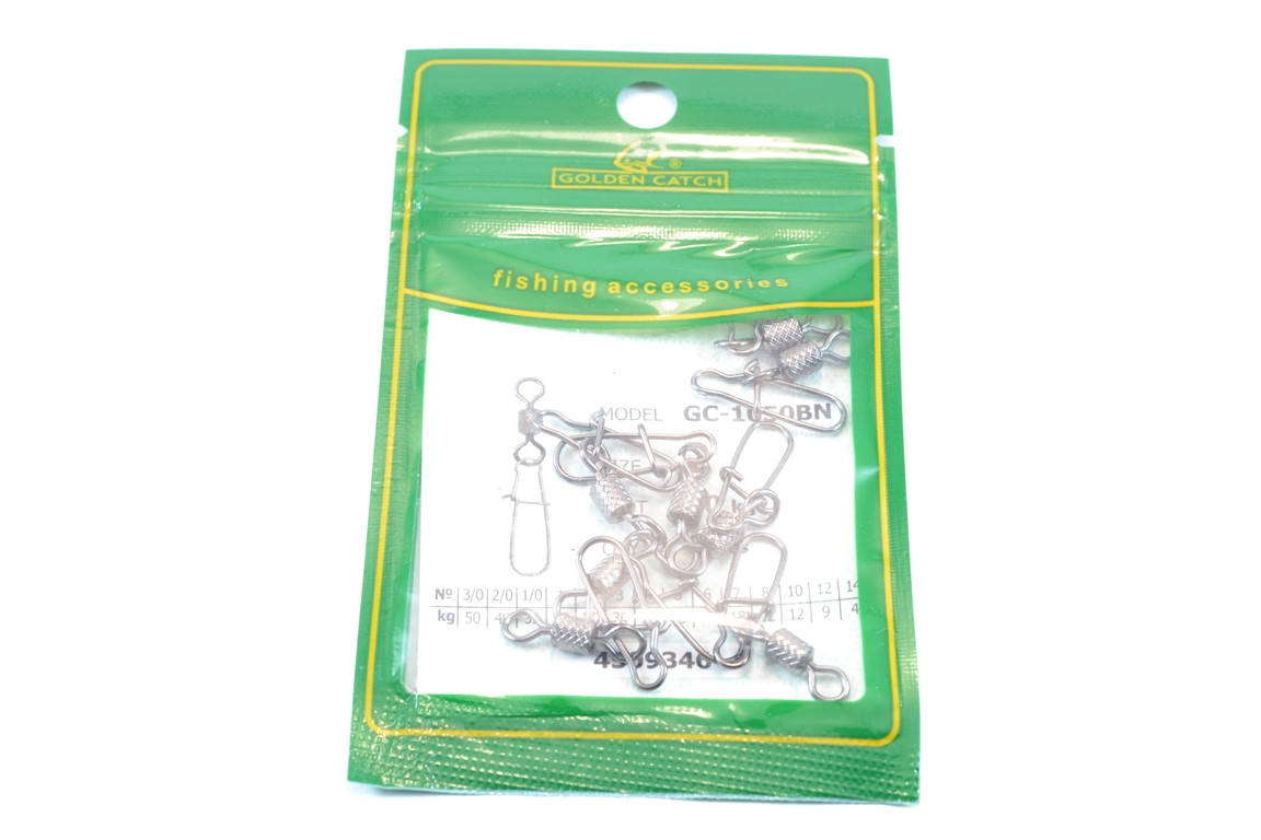 

Карабины с вертлюгом Golden Catch №4/ 10шт