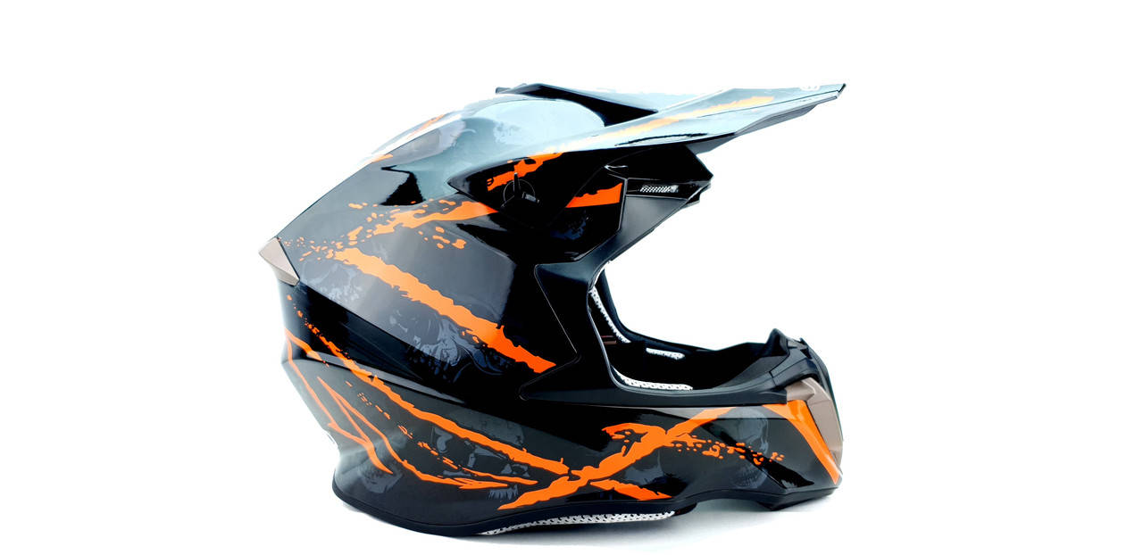 

Кроссовый мотошлем 806 Spider Orange глянцевый, Оранжевый