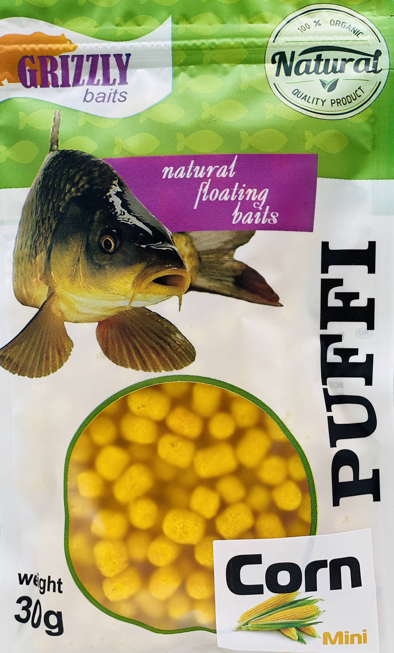 

Повітряне тісто Grizzly Puffi Mini 30г 8мм Corn Кукурудза