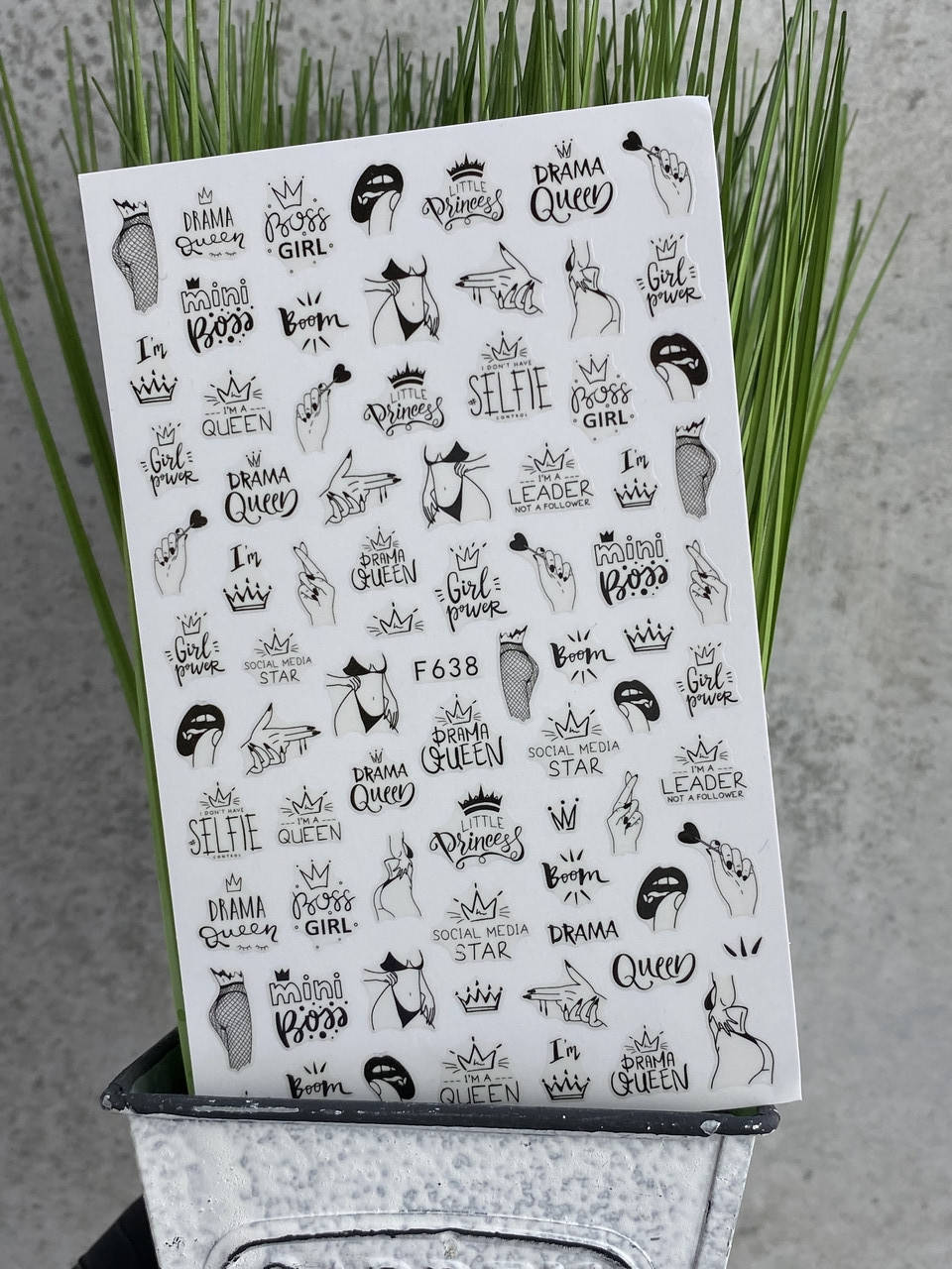 

Наклейки для дизайна ногтей F638