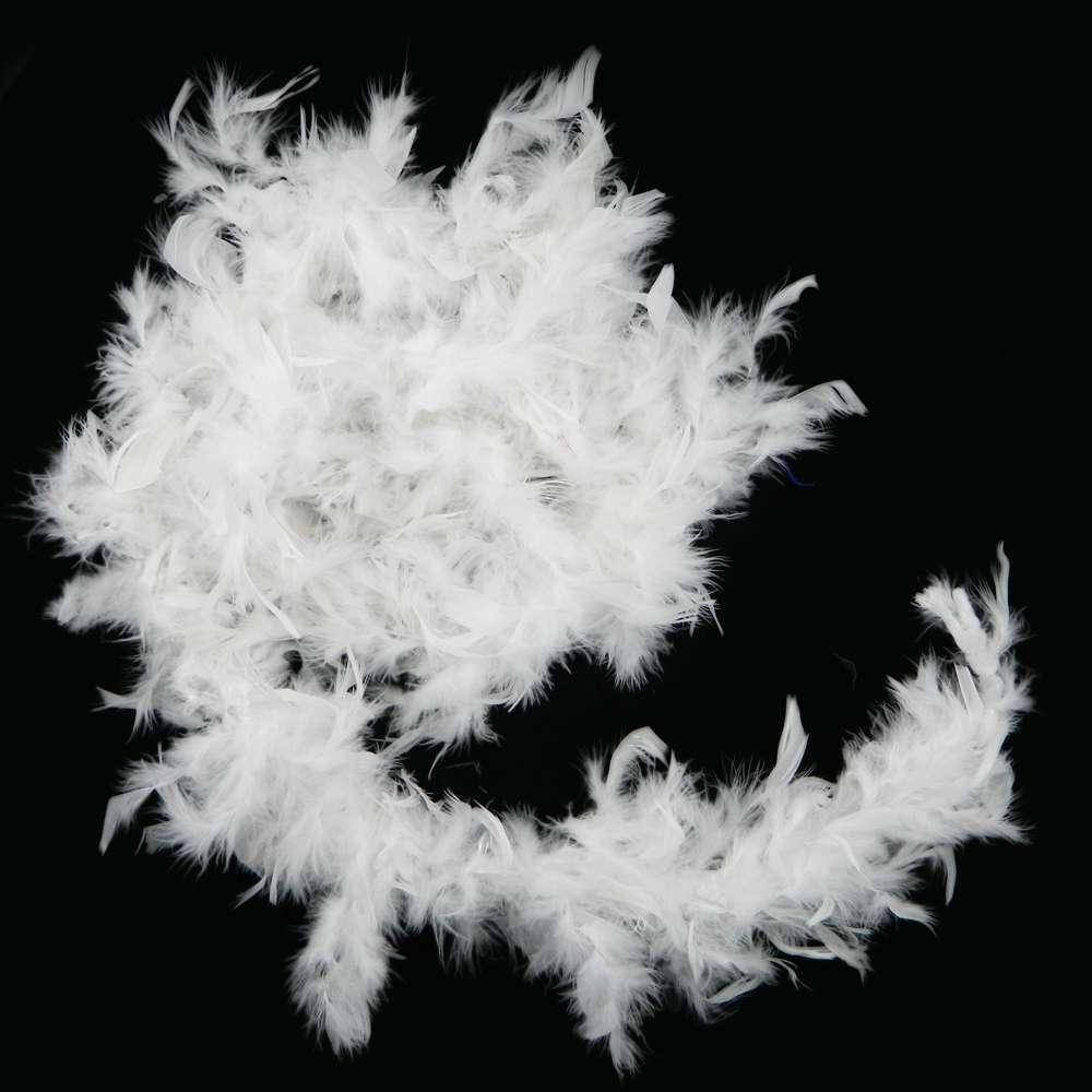 

Боа из перьев 40г (белое) 1142749145, Белый