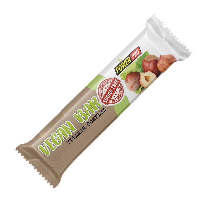 

Батончик Power Pro Vegan Bar Sugar Free, 60 грамм - орехи и сухофрукты