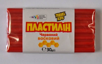 

Пластилин восковый КРАСНЫЙ 333103 Travel Kids 30гр (12уп)