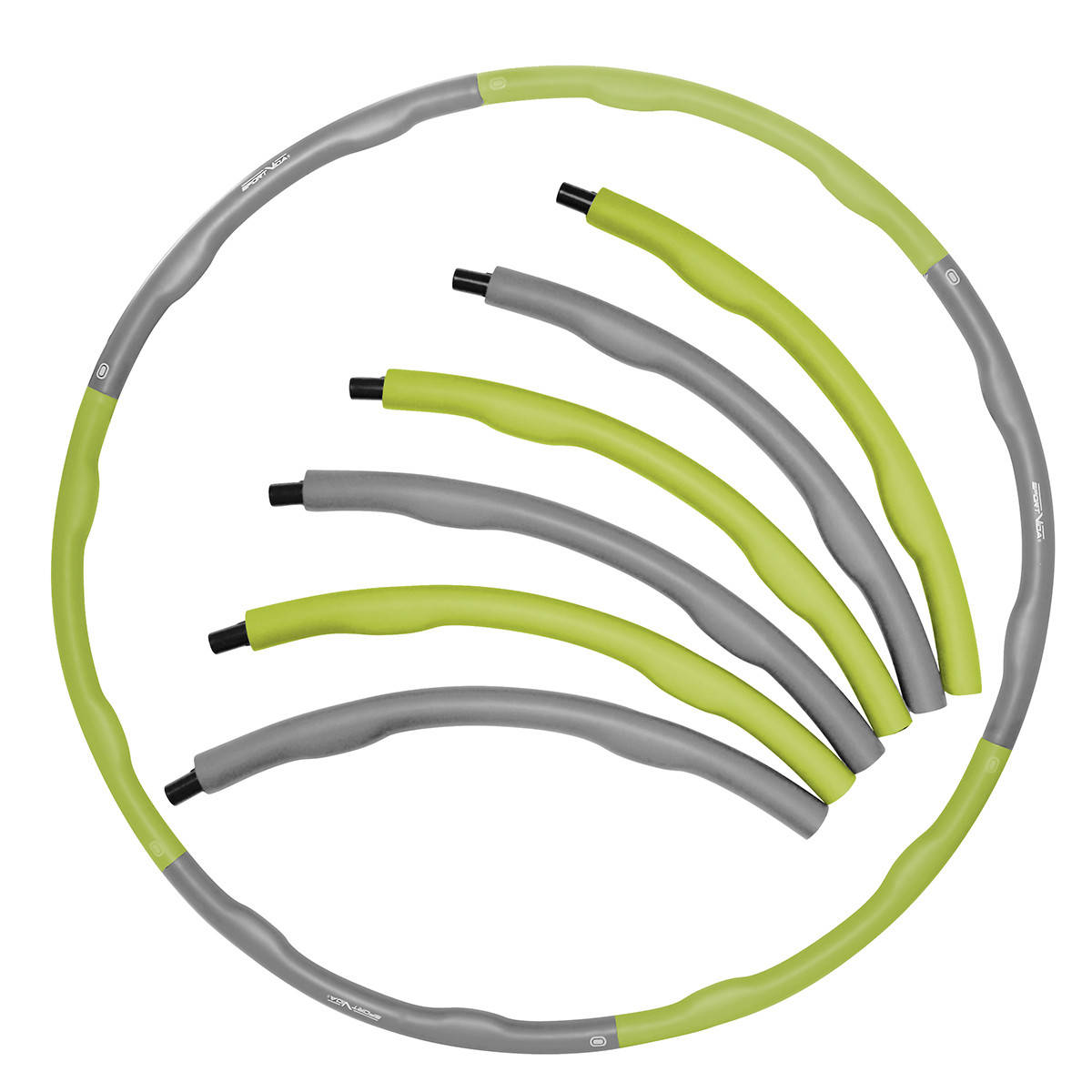 

Обруч массажный Hula Hoop SportVida 100 см 1.2 кг SV-HK0339 Grey/Green