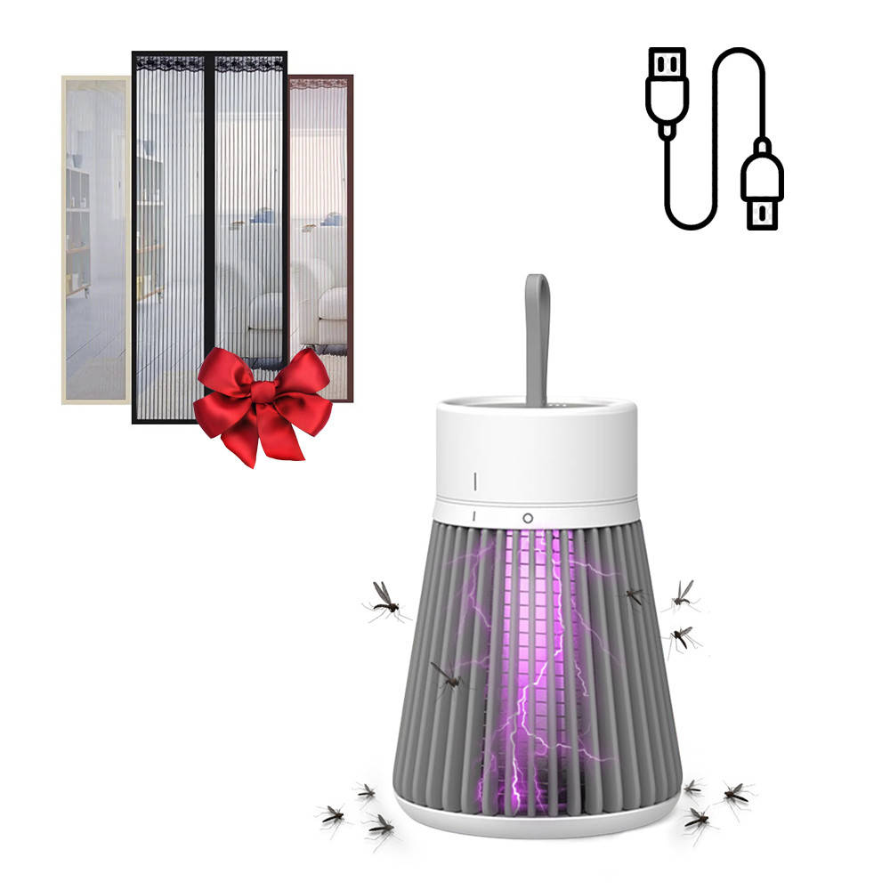 

Лампа отпугиватель насекомых Electronic shock Mosquito killing + Подарок Москитная сетка дверь Magic Mesh