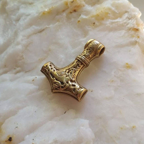

Мьёлинир Молот Тора кулон амулет из бронзы