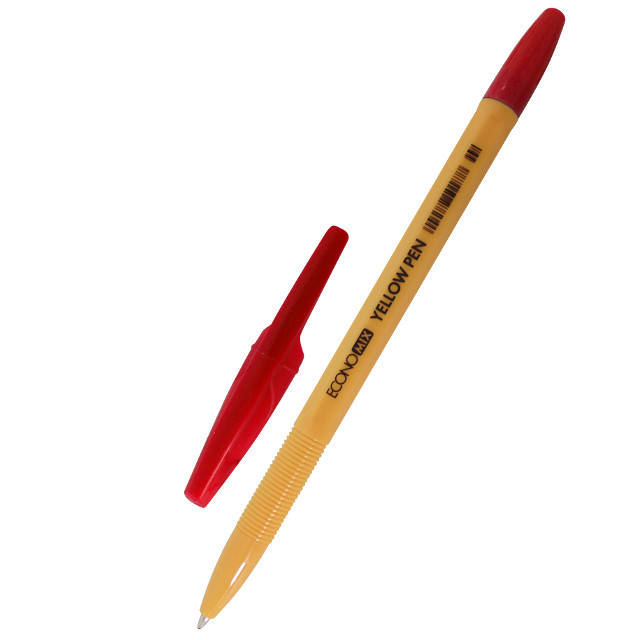 

Ручка шариковая EconoMix "Yellow Pen" 0,5 мм красная Е10187