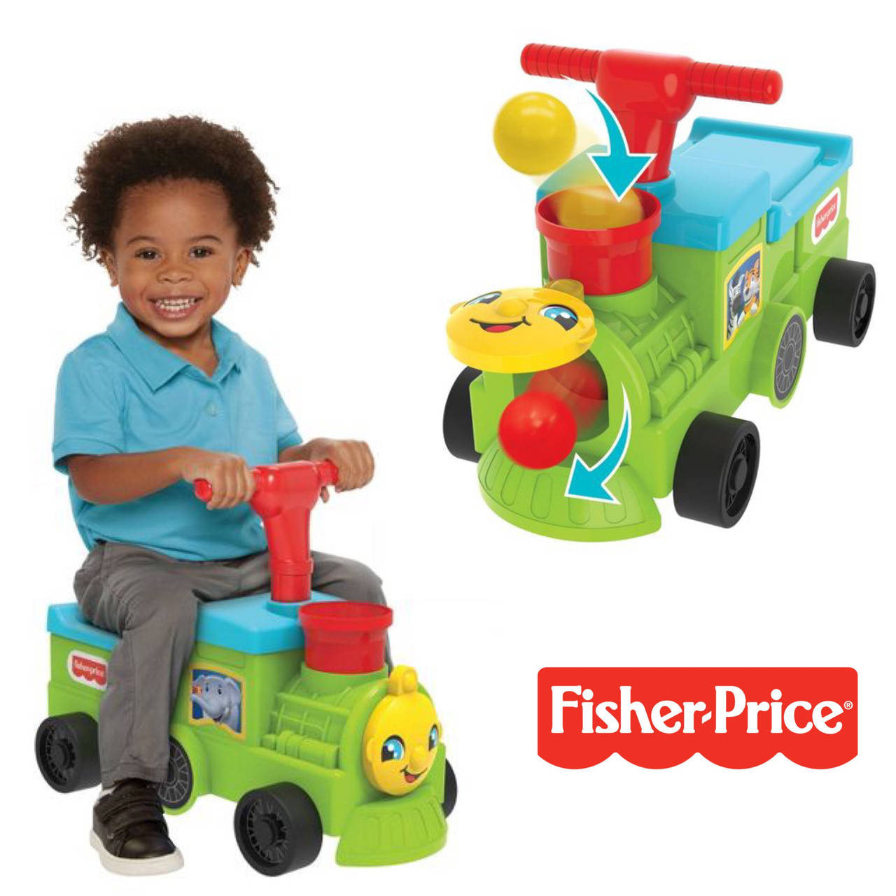 

Детский паровозик толокар для мальчиков Fisher Price
