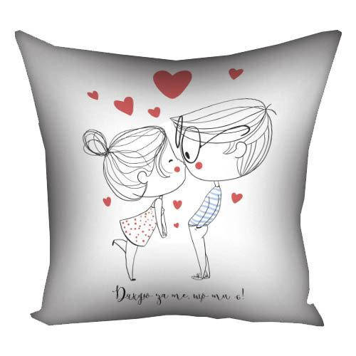 

Подушка габардиновая с принтом Дякую за те, що ти є! 40x40 см (4P_18L005), Белый